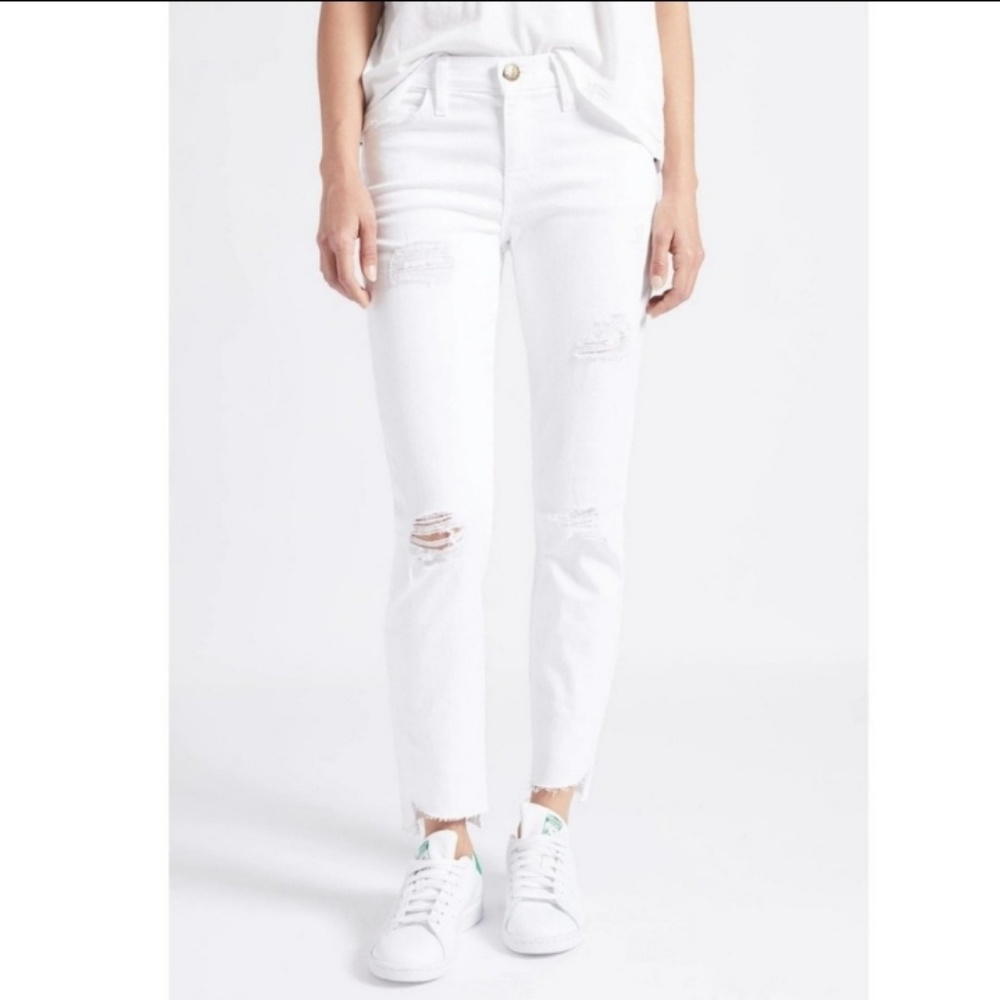 Current/Elliot The Stiletto White Skinny Jeans 24